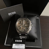 Hugo Boss Volane Chronograph Green Dial Silver Steel Strap Watch for Men - 1513951