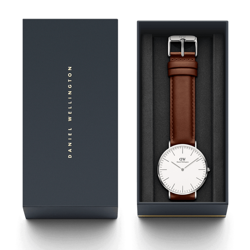Daniel Wellington St Mawes White Dial Brown Leather Strap Watch For Men - DW00100052 Buy Now By Daniel Wellington