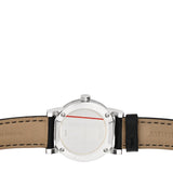 Shop Burberry The City White Dial Black Leather Strap Watch for Women - BU9206 in USA