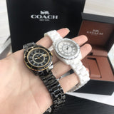 Coach Preston Black Dial Black Steel Strap Watch for Women - 14503461 Buy Now By Coach