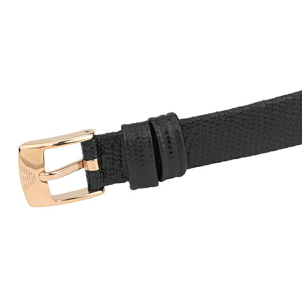 Emporio Armani Gianni T Bar Quartz White Dial Black Leather Strap Watch For Women - AR11408 Buy Now By Emporio Armani
