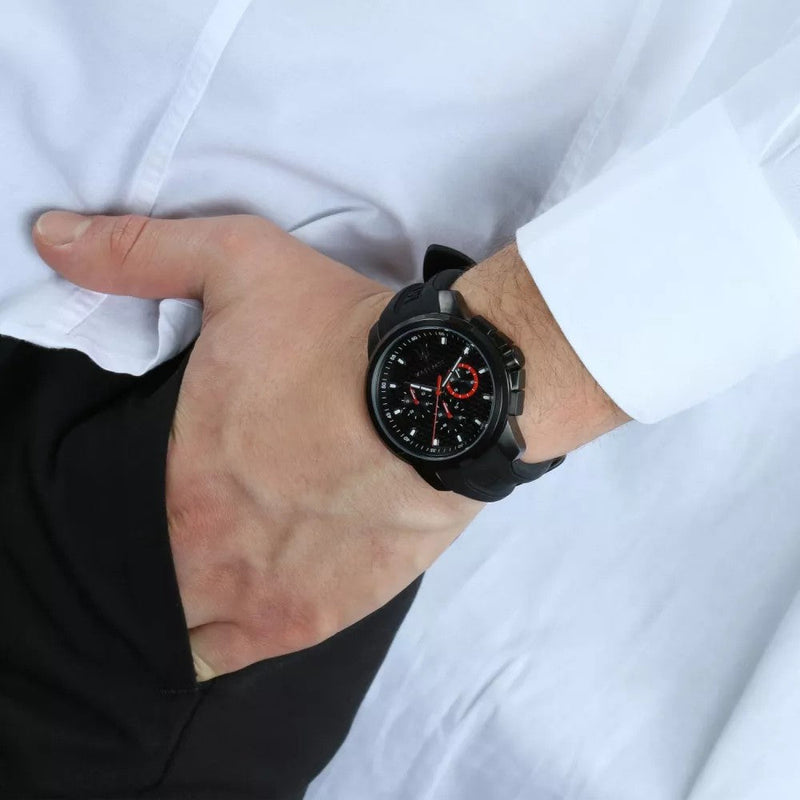 Maserati SFIDA Chronograph Quartz Stainless Steel Black Dial Watch For Men - R8851123007 Buy Now By Maserati