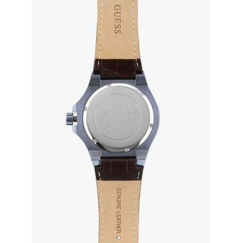 Guess Force Quartz Brown Dial Brown Leather Strap Watch For Men - W0674G5 Buy Now By Guess