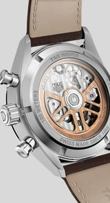 Tag Heuer Carrera Chronograph Grey Dial Brown Leather Strap Watch for Men - CBN2012.FC6483 Buy Now By Tag Heuer
