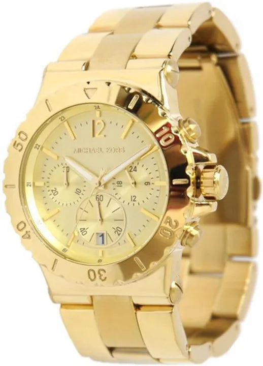 Michael Kors Dylan Gold Dial Gold Steel Strap Watch for Women - MK5313