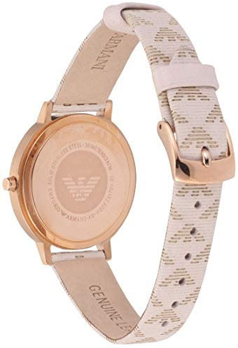 Emporio Armani Classic Kappa White Dial Brown Leather Strap Watch For Women - AR11009 Buy Now By Emporio Armani