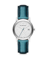 Burberry White Dial Turquoise Leather Strap Watch for Women - BU9120 Buy Now By Burberry