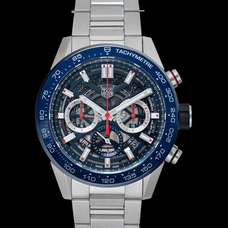 Tag Heuer Carrera Chronograph Blue Dial Silver Steel Strap Watch for Men - CBG2A11.BA0654 Buy Now By Tag Heuer