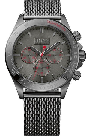 Hugo Boss Talent Chronograph Gunmetal Grey Dial Grey Mesh Bracelet Watch for Men - 1513637
