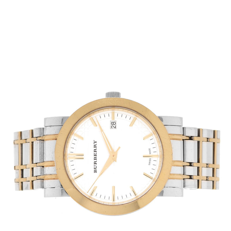 Burberry Heritage White Dial Two Tone Stainless Steel Strap Watch for Men - BU1358 Buy Now By Burberry