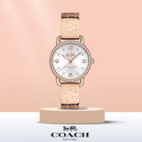 Coach Delancey White Dial Rose Gold Steel Strap Watch for Women - 14502355 Buy Now By Coach