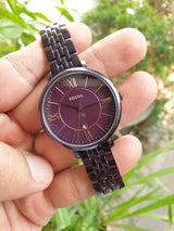 Fossil Jacqueline Brown Dial Brown Steel Strap Watch for Women - ES4100 Buy Now By Fossil