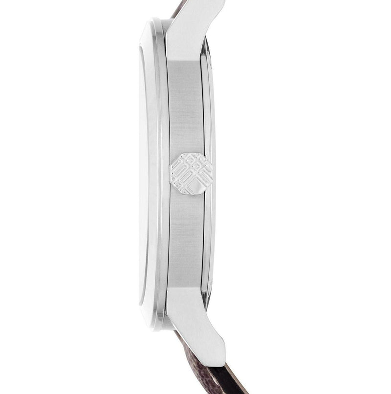 Burberry The City Beige Dial Chequered Brown Leather Strap Watch for Women - BU9029 Buy Now By Burberry