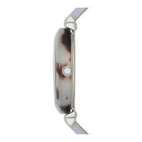 Emporio Armani White Dial Light Blue Leather Strap Watch For Women - AR11002 Buy Now By Emporio Armani