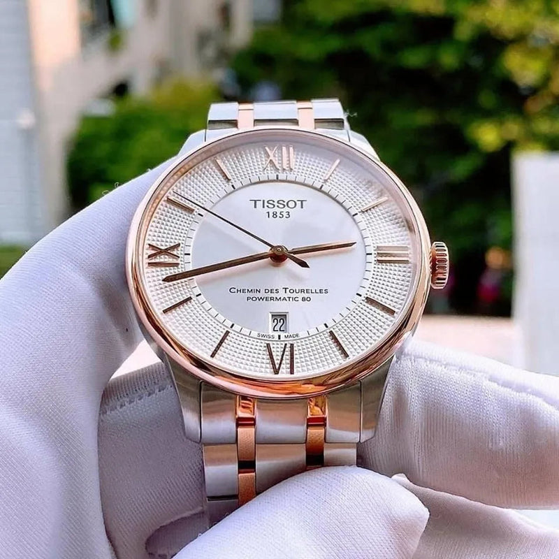 Tissot Chemin des Tourelles Powermatic 80 Silver Dial Two Tone Steel Strap Watch for Men - T099.407.22.038.02 Buy Now By Tissot