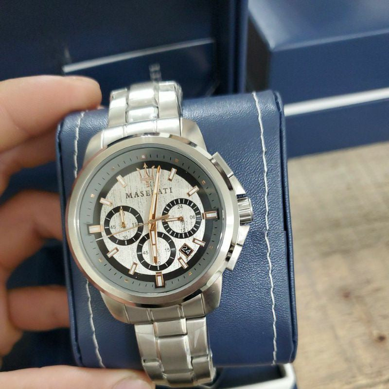 Maserati Successo Chronograph Silver Dial Silver Steel Strap Watch For Men - R8873621004 Buy Now By Maserati