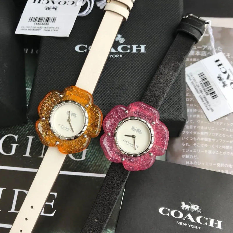 Coach Perry Silver Dial Black Leather Strap Watch for Women - 14503049 Buy Now By Coach