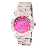 Marc Jacobs Amy Pink Dial Silver Steel Strap Watch for Women - MBM8623 Buy Now By Marc Jacobs