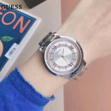 Guess Montauk Silver Dial Two Tone Steel Strap Watch for Women - W0933L5 Buy Now By Guess