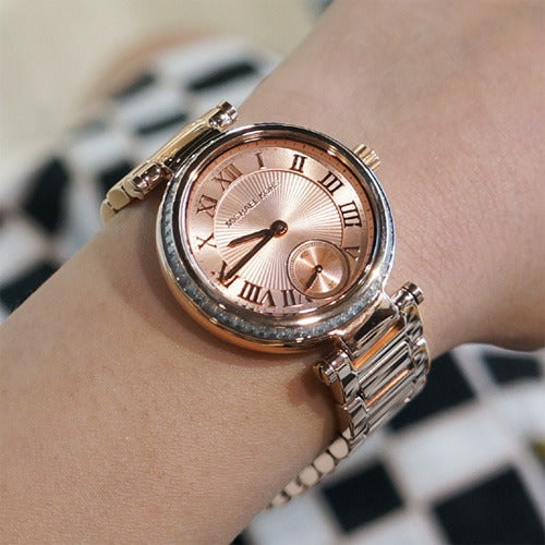 Michael Kors Skylar Quartz Rose Gold Dial Rose Gold Steel Strap Watch For Women - MK5971 Buy Now By Michael Kors