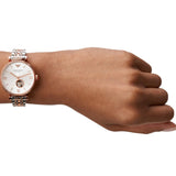 Emporio Armani Gianni T-Bar Analog White Dial Two Tone Steel Strap Watch For Women - AR60019 Buy Now By Emporio Armani