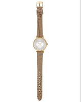 Emporio Armani Gianni T Bar Crystals Silver Dial Brown Leather Strap Watch For Women - AR11518 Buy Now By Emporio Armani