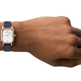 Emporio Armani Gianni T Bar Quartz Mother of Pearl Dial Blue Leather Strap Watch For Women - AR11466 Buy Now By Emporio Armani