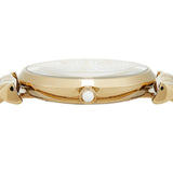 Emporio Armani Gianni T Bar Analog Crystals Gold Dial Gold Steel Strap Watch For Women - AR11608 Buy Now By Emporio Armani