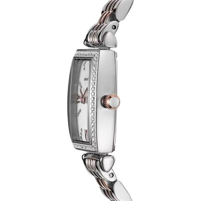 Emporio Armani Gianni T Bar White Mother Of Pearl Dial Two Tone Steel Strap Watch For Women - AR11519 Buy Now By Emporio Armani