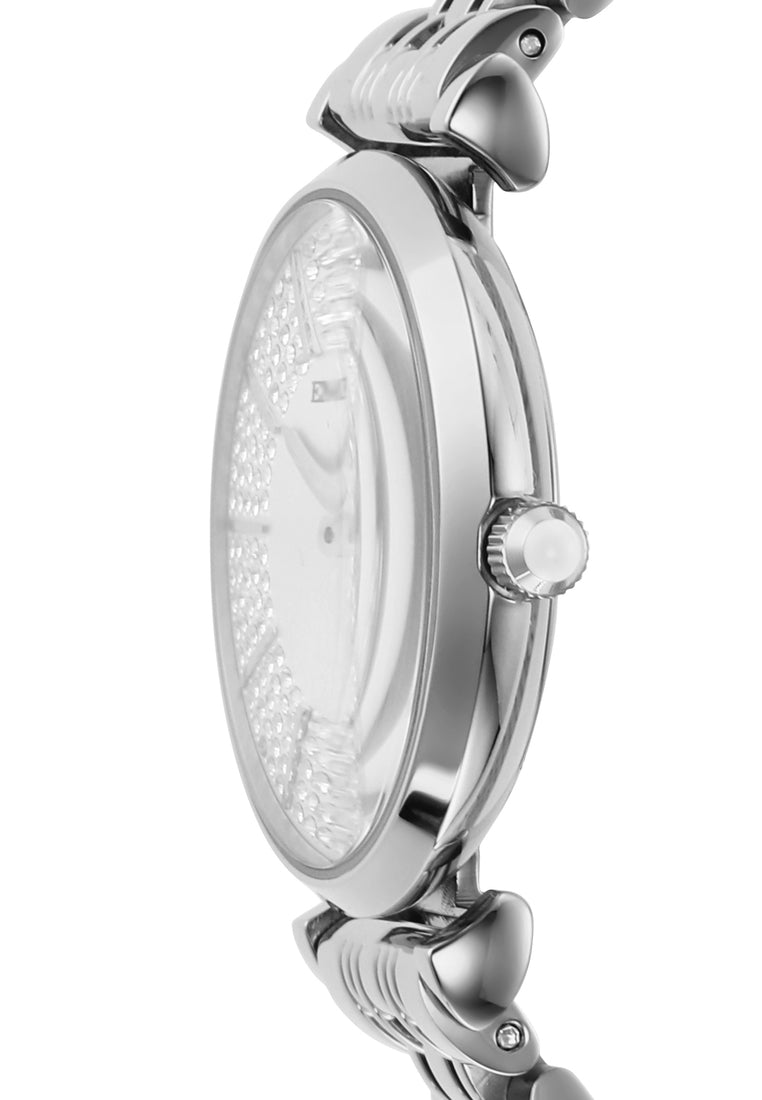 Emporio Armani Gianni T-Bar Quartz Silver Dial Silver Steel Strap Watch For Women - AR11445 Buy Now By Emporio Armani