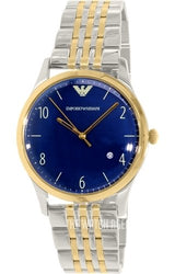 Emporio Armani Classic Quartz Blue Dial Two Tone Steel Strap Watch For Men - AR1868 Buy Now By Emporio Armani