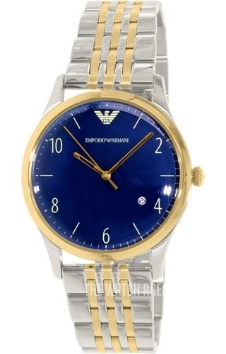 Emporio Armani Classic Quartz Blue Dial Two Tone Steel Strap Watch For Men - AR1868 Buy Now By Emporio Armani