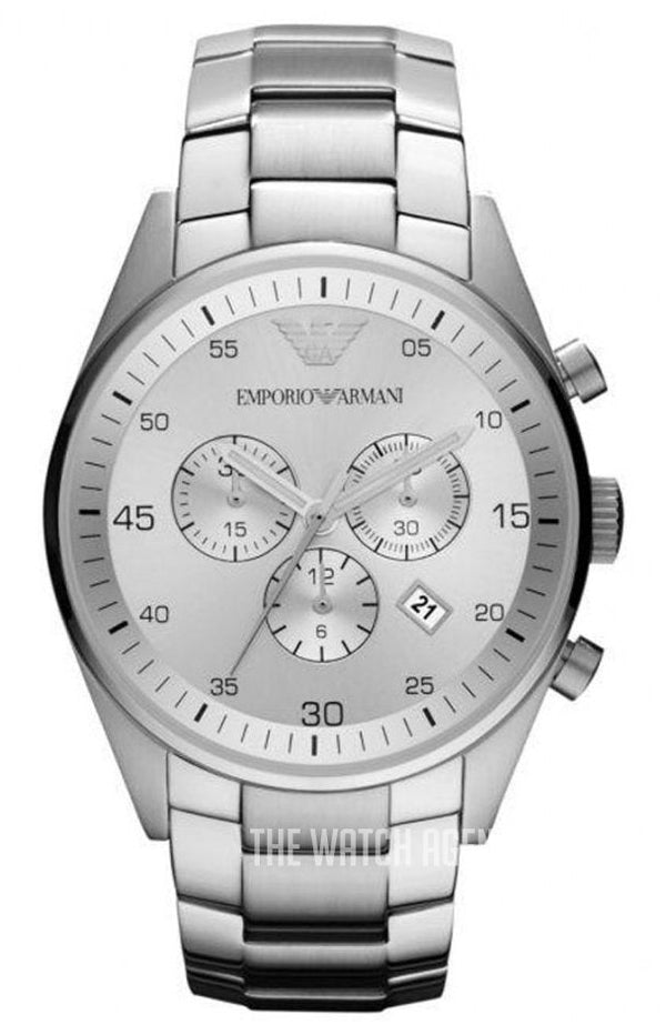 Emporio Armani Sportivo Chronograph Silver Dial Silver Steel Strap Watch For Men - AR5963 Buy Now By Emporio Armani