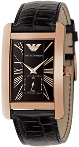 Emporio Armani Classic Black Dial Black Leather Strap Watch For Women - AR0169 Buy Now By Emporio Armani