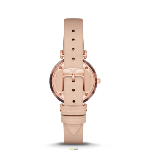 Emporio Armani Mother of Pearl Dial Beige Leather Strap Watch For Women - AR11004 Buy Now By Emporio Armani