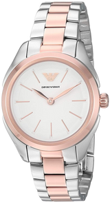 Emporio Armani Analog White Dial Two Tone Steel Strap Watch For Women - AR11029 Buy Now By Emporio Armani