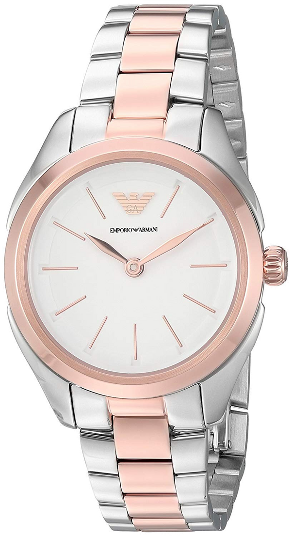 Emporio Armani Analog White Dial Two Tone Steel Strap Watch For Women - AR11029 Buy Now By Emporio Armani