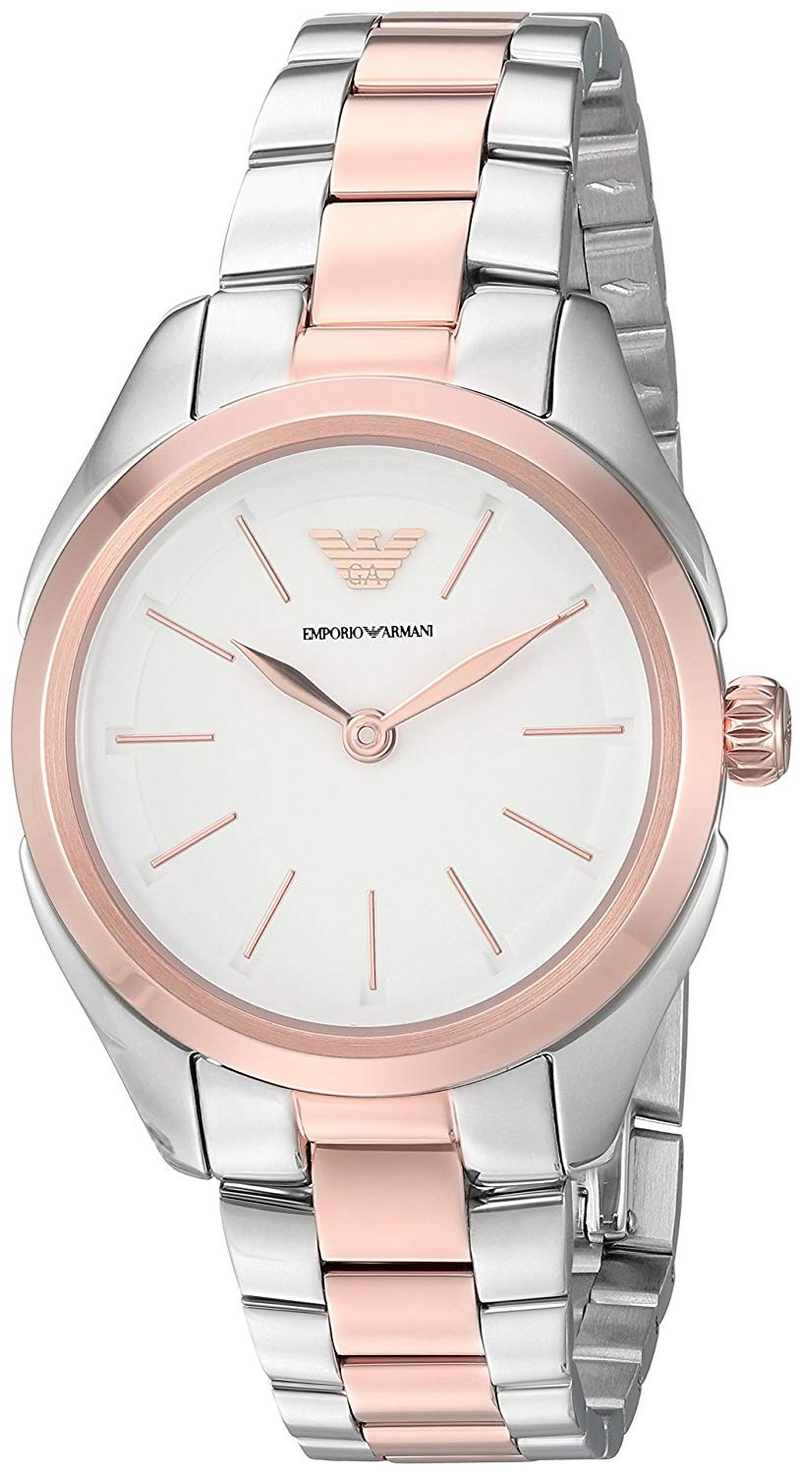 Emporio Armani Analog White Dial Two Tone Steel Strap Watch For Women - AR11029 Buy Now By Emporio Armani