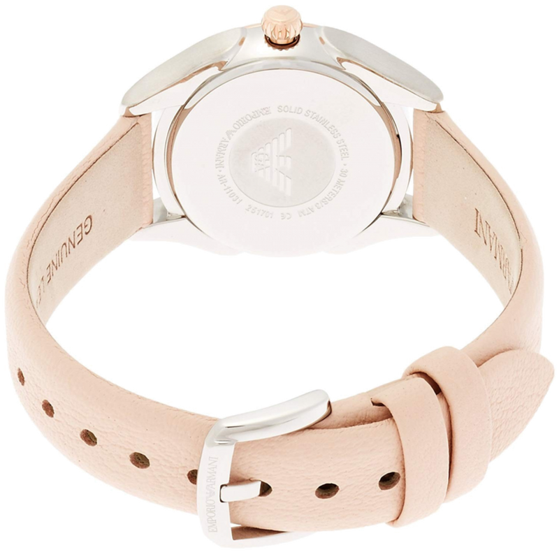 Emporio Armani Valeria Quartz White Dial Beige Leather Strap Watch For Women - AR11031 Buy Now By Emporio Armani
