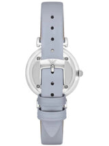 Emporio Armani Gianni T-Bar Mother Of Pearl White Dial Grey Leather Strap Watch For Women - AR11039 Buy Now By Emporio Armani