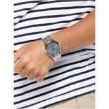 Shop Emporio Armani Kappa Quartz Grey Dial Silver Mesh Bracelet Watch For Men - AR11068 in USA