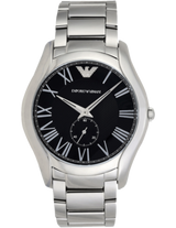 Emporio Armani Valente Quartz Black Dial Silver Steel Strap Watch For Men - AR11086 Buy Now By Emporio Armani