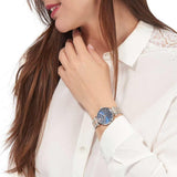 Emporio Armani Gianni T Bar Crystal Blue Dial Two Tone Steel Strap Watch For Women - AR11092 Buy Now By Emporio Armani