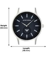 Shop Emporio Armani Renato Quartz Black Dial Silver Steel Strap Watch For Men - AR11118 in USA