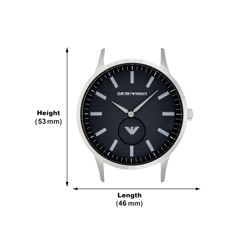 Shop Emporio Armani Renato Quartz Black Dial Silver Steel Strap Watch For Men - AR11118 in USA