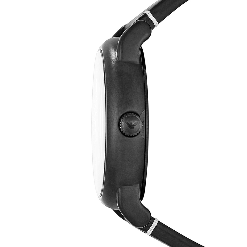 Emporio Armani Luigi Quartz White Dial Black Rubber Strap Watch For Men - AR11136 Buy Now By Emporio Armani