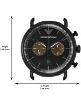 Emporio Armani Aviator Black Dial Black Mesh Bracelet Watch For Men - AR11142 Buy Now By Emporio Armani