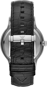 Emporio Armani Renato Analog Black Dial Black Leather Strap Watch For Men - AR11186 Buy Now By Emporio Armani