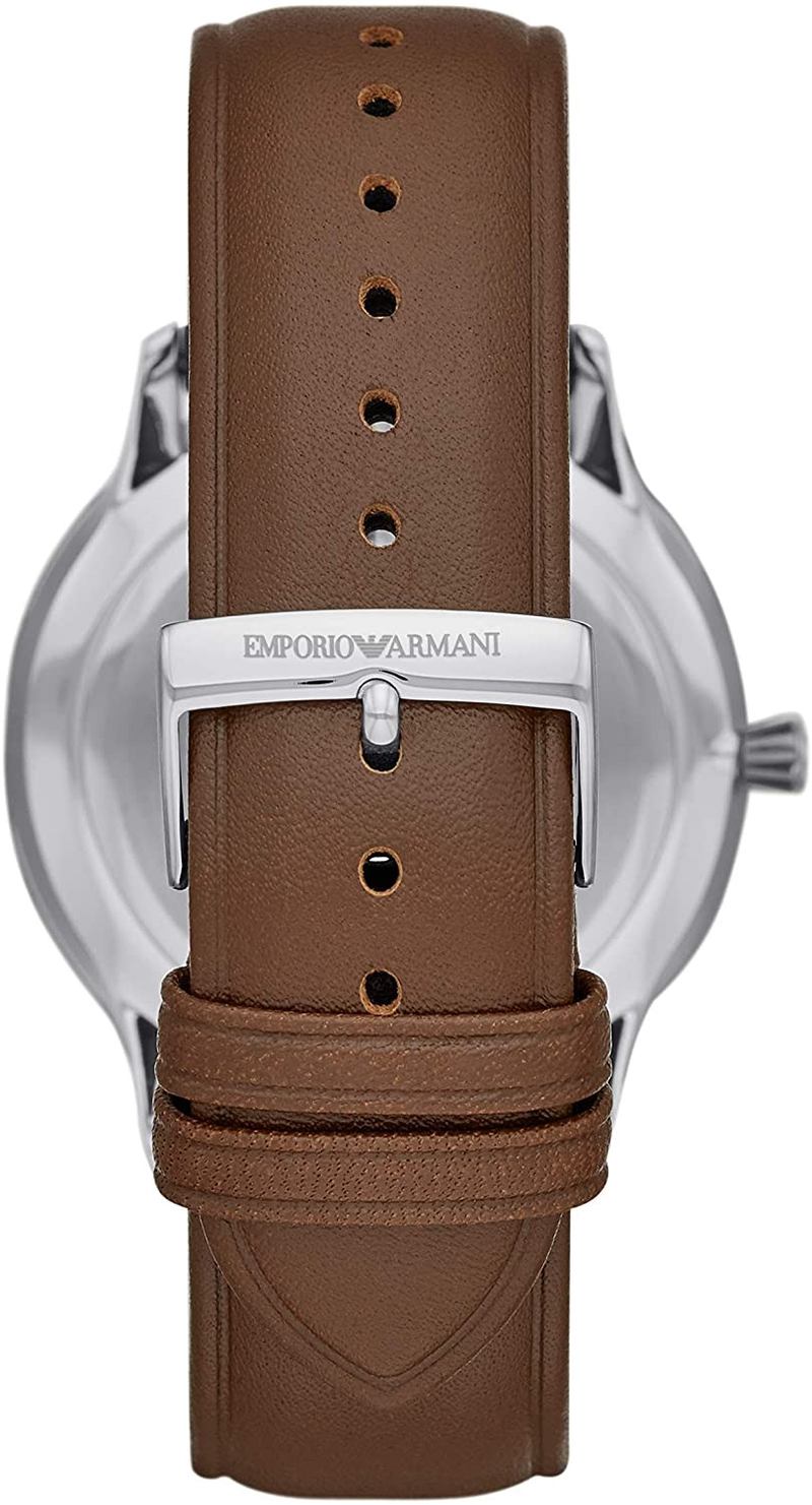 Emporio Armani Giovanni Quartz White Dial Brown Leather Strap Watch For Men - AR11211 Buy Now By Emporio Armani