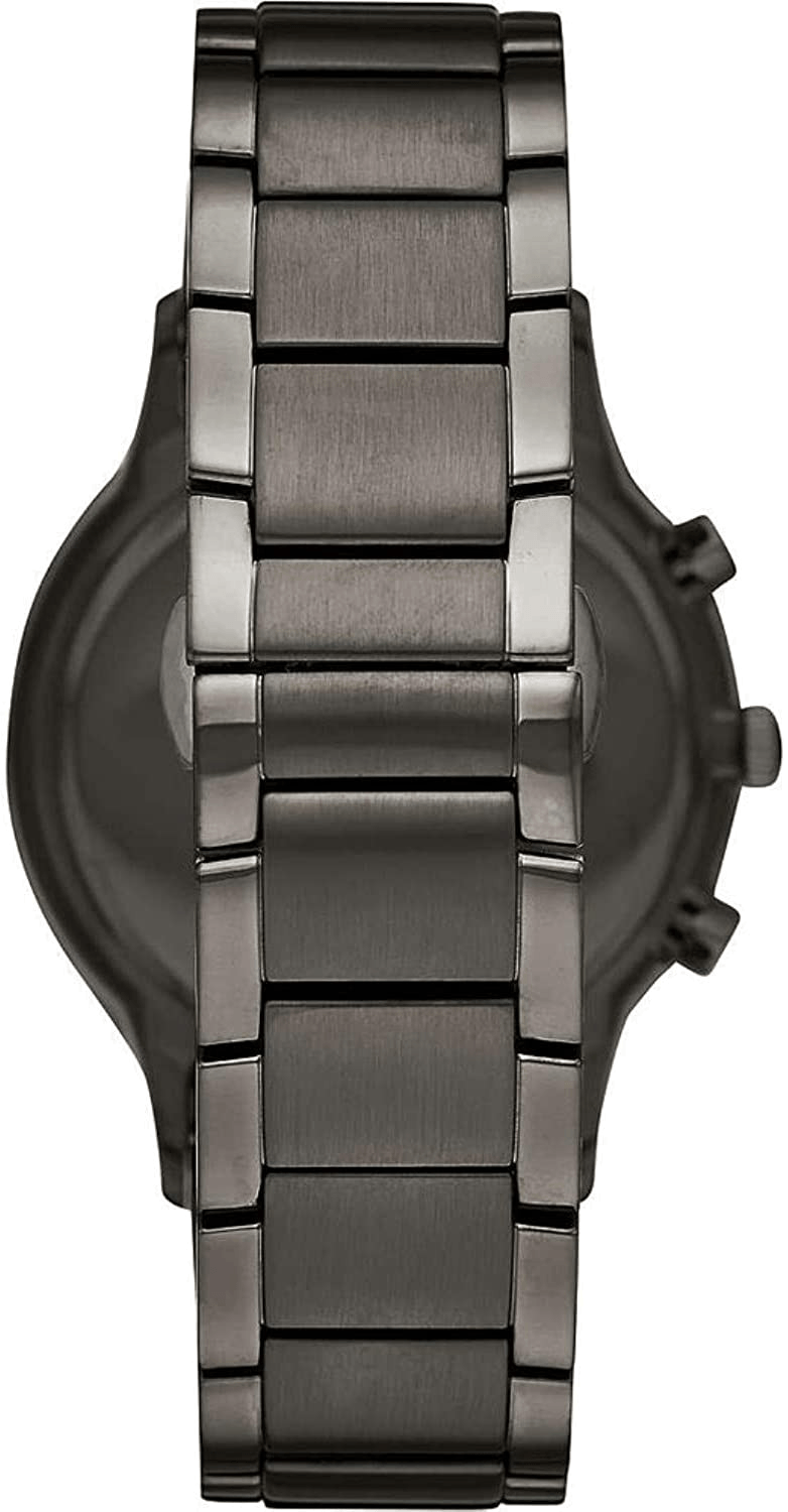 Emporio Armani Renato Chronograph Blue Dial Grey Steel Strap Watch For Men - A11215 Buy Now By Emporio Armani